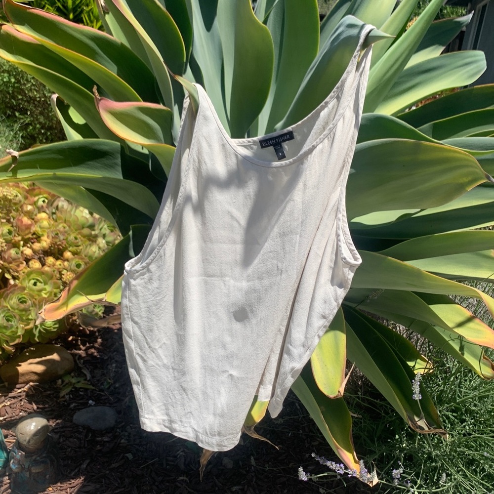 Eileen Fisher Ivory Silk Tank